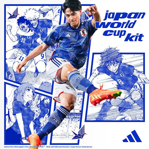 Jersey Home Jepang untuk Piala Dunia 2022 Berkolaborasi dengan Manga